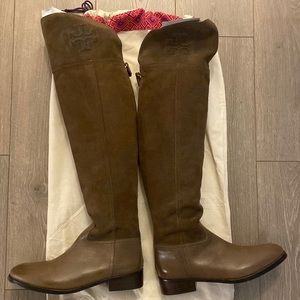 Tory Burch knee high brown boots . Brand new